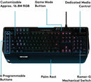 Logitech G910 Orion Spectrum Mechanische Gaming-Tastatur, RGB, QWERTZ, DE-Layout