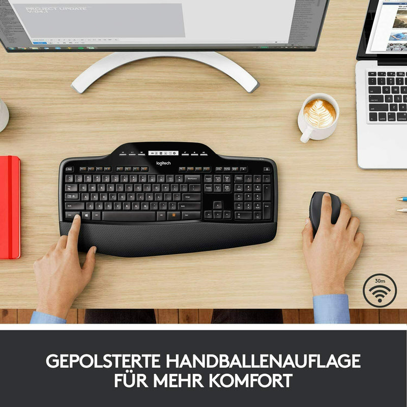 Logitech MK710 Kabelloses Tastatur ohne Maus PC/Laptop, QWERTZ DE-Layout. NV3
