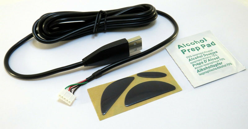 1x USB-Kabel + 1 Set Ersatz-Füße für Logitech G400s, G400 und MX518 Gaming Maus