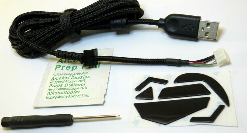 Logitech G502 USB-Kabel + 1 Set Ersatz-Füße, Füsse + Schraubendreher