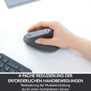 Logitech MX Vertical, Ergonomische Kabellose Maus, Akku, Bluetooth, Unifying
