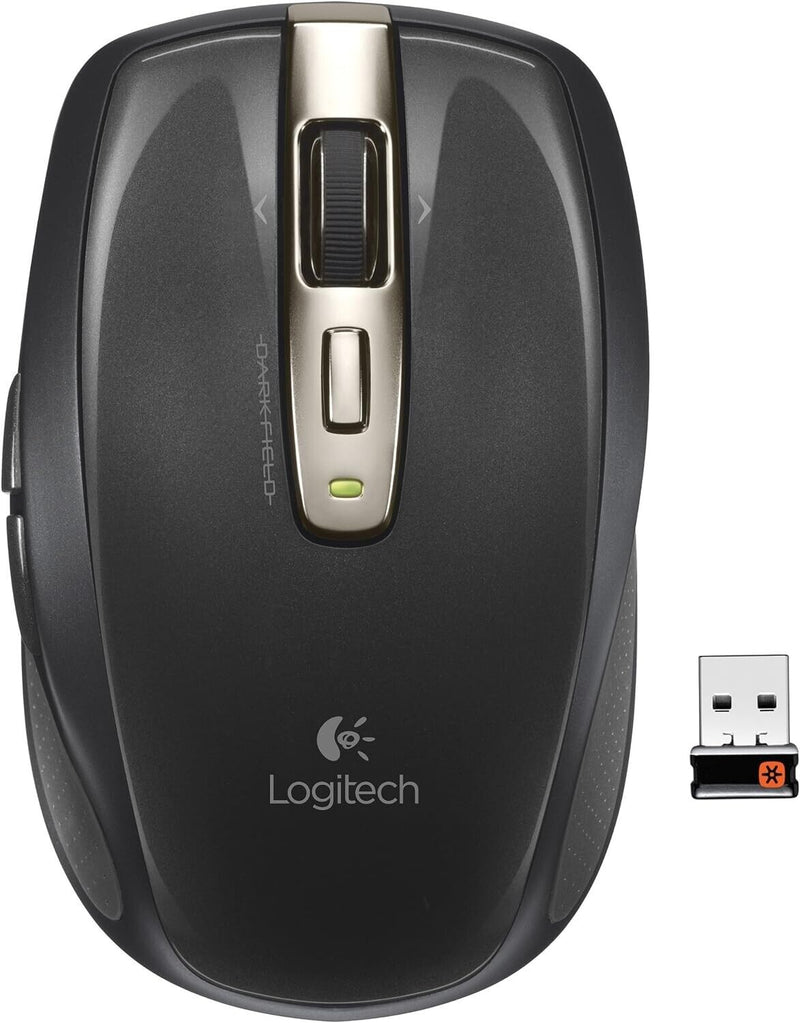 Logitech Anywhere Maus MX für PC und Mac, Wireless, USB, Anthrazit-Glänzend