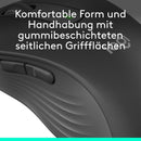 Logitech Signature M650 L Kabellose Maus - für große Hände, Leise Klicks - Grau