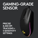 Logitech G203 Gaming-Maus RGB, 8.000 DPI, LIGHTSYNC - Maus - USB - Schwarz