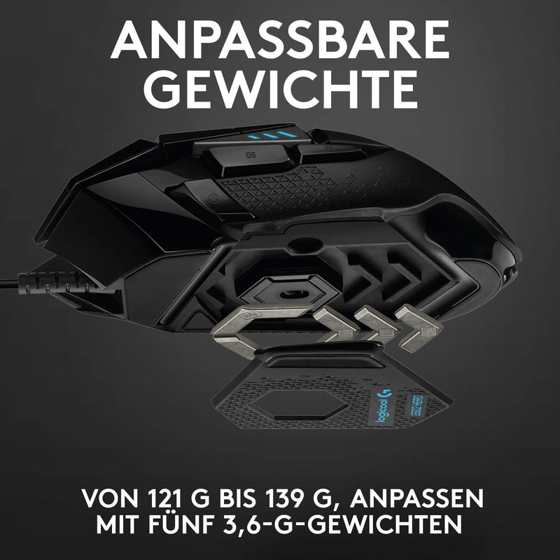Logitech G502 HERO Gaming Maus 25K DPI, RGB, USB, 150 Mio-Klick Switches neu,
