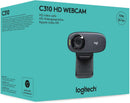 Logitech C310 Webcam, HD 720p, 60° Sichtfeld, USB, Rauschunterdrückung, Schwarz