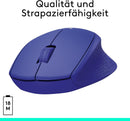 Logitech M330 SILENT PLUS Kabellose Maus, 2,4 GHz, 1000 DPI, Leise Klicks - Blau