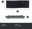 Logitech MK270 Wireless Tastatur-Maus-Set QWERTZ (DE-Layout) Kabellos