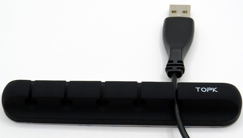 Kabelhalter 5 Slot Kabel Manager Halter USB-Kabel Organizer Halterung schwarz