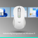 Logitech Signature M650 L Kabellose Maus - für große Hände, Leise Klicks - Weiß