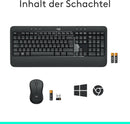 Logitech MK540 Wireless Tastatur-Maus-Set QWERTZ (DE-Layout) für Windows