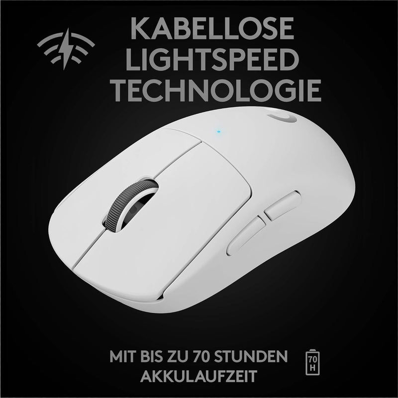 Logitech G PRO X SUPERLIGHT kabellose Gaming-Maus mit HERO 25K, E-Sport, weiß