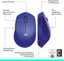 Logitech M330 SILENT PLUS Kabellose Maus, 2,4 GHz, 1000 DPI, Leise Klicks - Blau