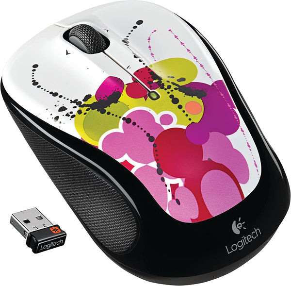Logitech M325 Kabellose Maus, 2,4 GHz mit USB-Empfänger für PC, Mac. White Ink