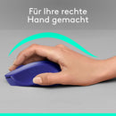 Logitech M330 SILENT PLUS Kabellose Maus, 2,4 GHz, 1000 DPI, Leise Klicks - Blau