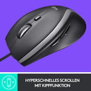 Logitech M500s Kabelgebundene Maus, USB-Plug&Play - Grau