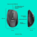 Logitech M705 Marathon Kabellose Maus, Unifying , 7 Tasten, 1000 DPI, schwarz
