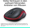 Logitech M185 Wireless Maus 1000 DPI 2,4GHz USB Nano Rot