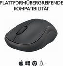 Logitech M240 Silent Bluetooth Maus, Windows, macOS, PC, Mac, Laptop, Tablets