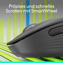 Logitech Signature M650 L Kabellose Maus - für große Hände, Leise Klicks - Grau