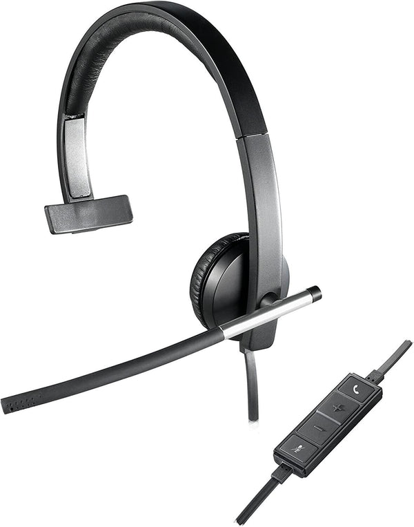 Logitech H650e, Ein-Ohr Mono-Headset mit Mikrofon, USB-Anschlus, PC/Mac/Laptop