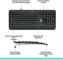 Logitech MK540 Wireless Tastatur-Maus-Set QWERTZ (DE-Layout) für Windows