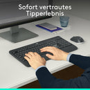 Logitech MK540 Wireless Tastatur-Maus-Set QWERTZ (DE-Layout) für Windows