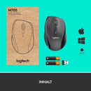 Logitech M705 Marathon Kabellose Maus, Unifying , 7 Tasten, 1000 DPI, schwarz