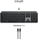 Logitech MX Keys für Mac Tastatur Bluetooth beleuchtet QWERTZ DE USB-C
