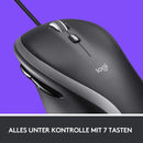 Logitech M500s Kabelgebundene Maus, USB-Plug&Play - Grau