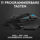 Logitech G502 HERO High-Performance Gaming Maus 16000 DPI, 11 progr. Tasten. NV2