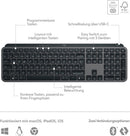 Logitech MX Keys  Keyboard  Wireless + Bluetooth QWERTZ (DE-Layout)