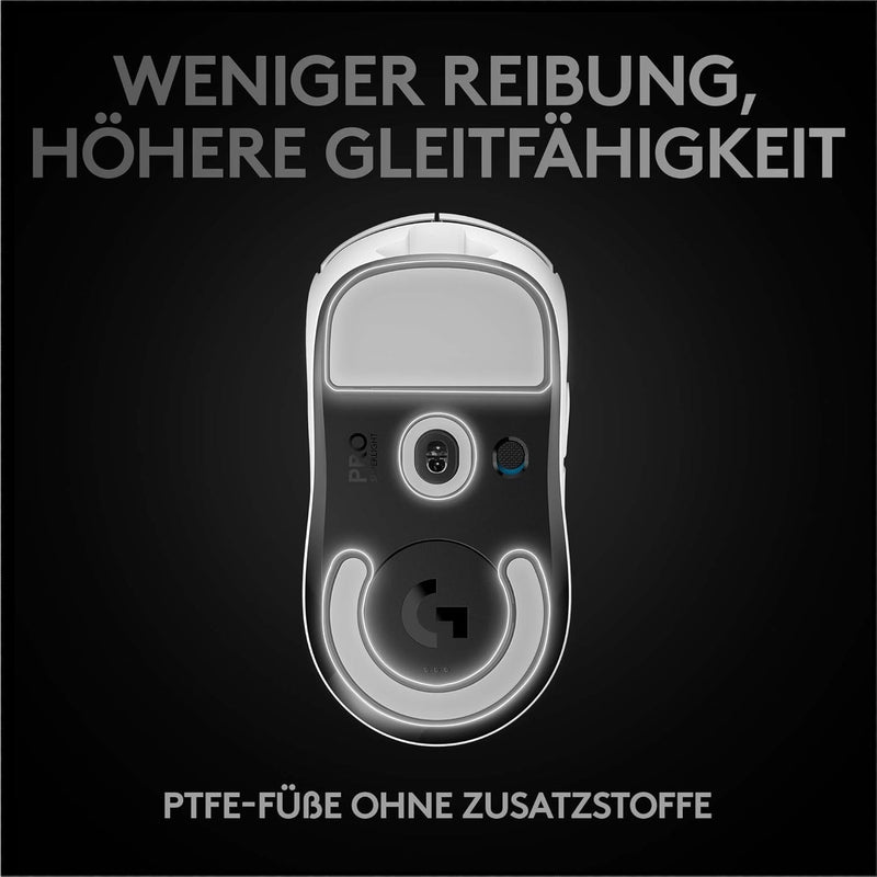 Logitech G PRO X SUPERLIGHT kabellose Gaming-Maus mit HERO 25K, E-Sport, weiß