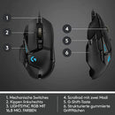 Logitech G502 HERO High-Performance Gaming Maus 16000 DPI, 11 progr. Tasten. NV2