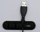 Kabelhalter 3 Slot Kabel Manager Halter USB-Kabel Organizer Halterung schwarz
