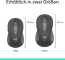 Logitech Signature M650 L Kabellose Maus - für große Hände, Leise Klicks - Grau