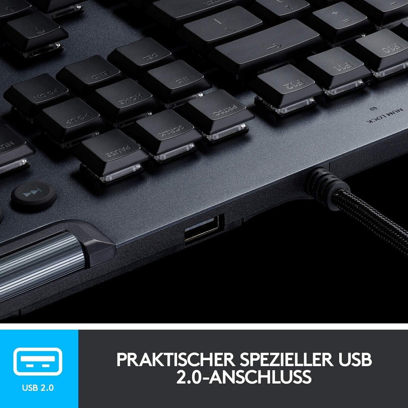 Logitech G815 mechanische Gaming-Tastatur, Tactiler GL-Tasten, QWERTZ DE-Layout