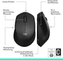 Logitech M330 SILENT PLUS Kabellose Maus, 2,4 GHz, 1000 DPI, Leise Klicks, Black