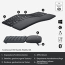 Logitech K860 Ergonomische Kabellose Tastatur QWERTZ (DE-Layout) NV1