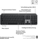 Logitech MX Keys für Mac Tastatur Bluetooth beleuchtet QWERTZ DE USB-C