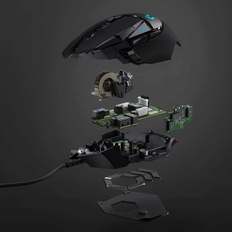 Logitech G502 HERO High-Performance Gaming Maus 16000 DPI, 11 progr. Tasten. NV2