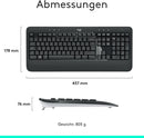 Logitech MK540 Wireless Tastatur-Maus-Set QWERTZ (DE-Layout) für Windows