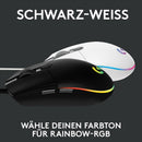 Logitech G203 Gaming-Maus, RGB, 6 progr. Tasten, 8.000 DPI, schwarz