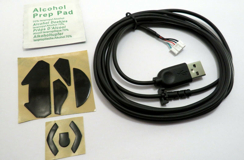 Logitech G402 USB-Kabel + 1 Set Ersatz-Füße.