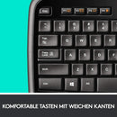 Logitech MK710 Kabelloses Tastatur-Maus-Set, PC/Laptop, QWERTZ DE-Layout. Top