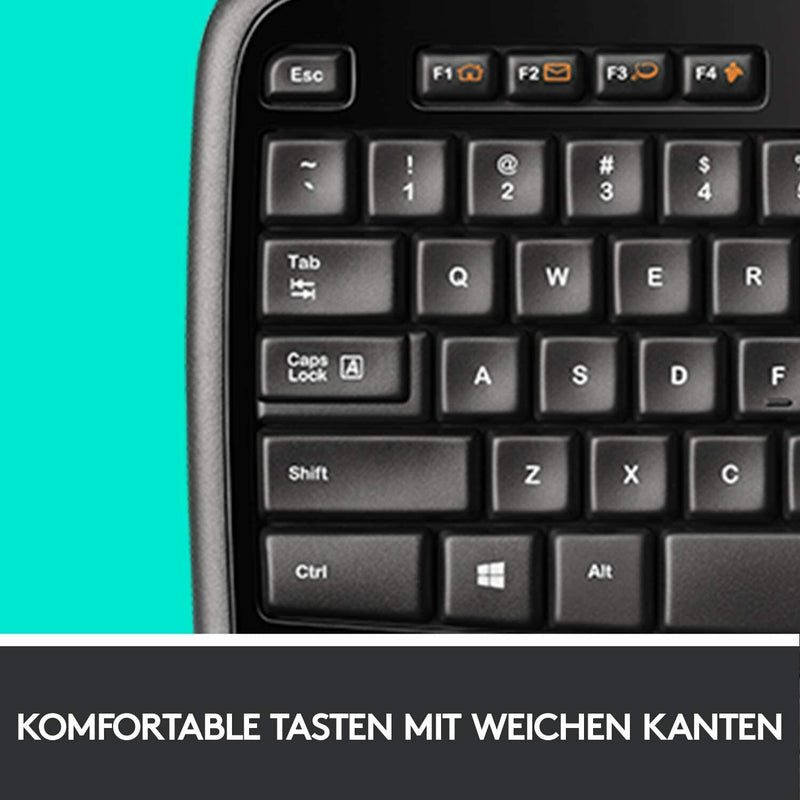 Logitech MK710 Kabelloses Tastatur ohne Maus PC/Laptop, QWERTZ DE-Layout. NV2