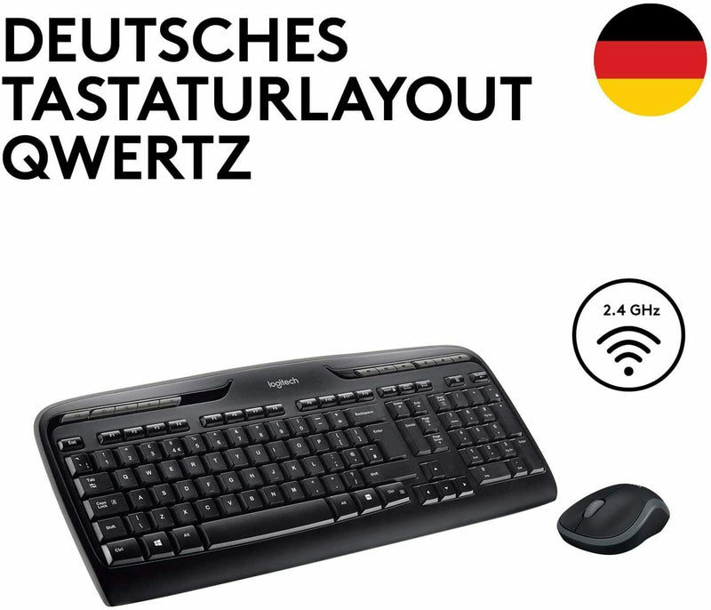Logitech MK330 Wireless Tastatur-Maus-Set QWERTZ (DE-Layout) Kabellos