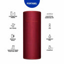 Logitech UE Megaboom 3 Tragbarer Bluetooth-Lautsprecher, Wasserdicht, Rot