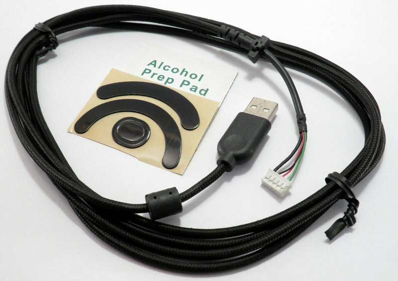 Logitech-G403-Ersatz-USB-Kabel-Gewebe-Ummantelt-&-1-Set-Füße-Gleiter