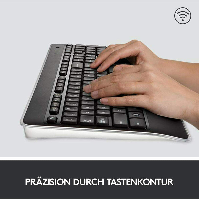 Logitech K800 Wireless Tastatur, Unifying, QWERTZ DE-Layout Windows PCs/Laptop 2